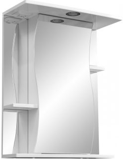 Зеркало-шкаф с подсветкой Stella Polar Лолита 55см правый белый SP-00000042